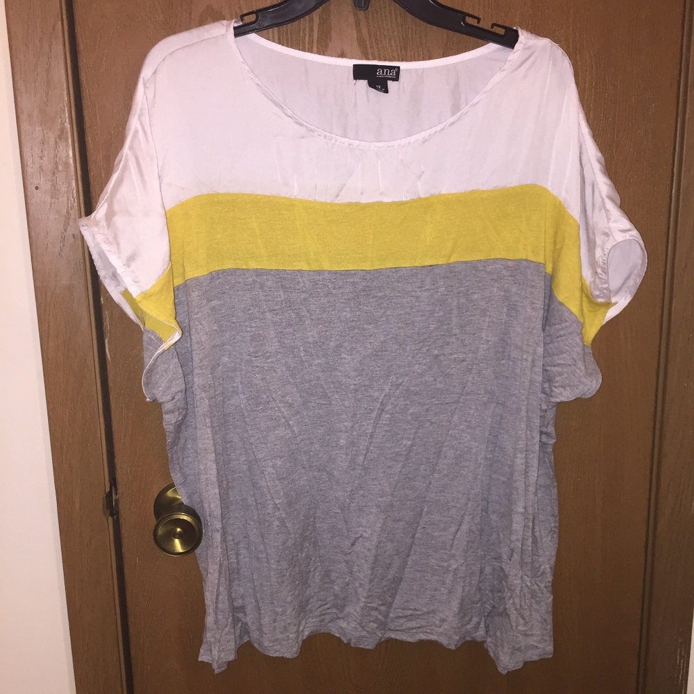 a.n.a. color block tee